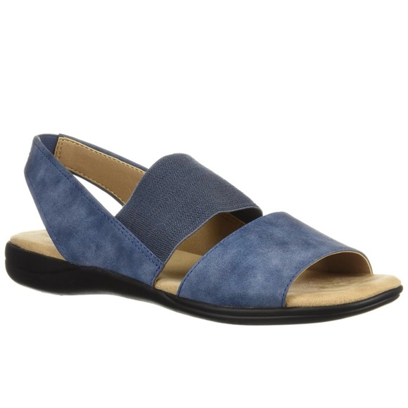Life Stride Shoes - LifeStride Esta, Womens Blue Sandals Elastic Band